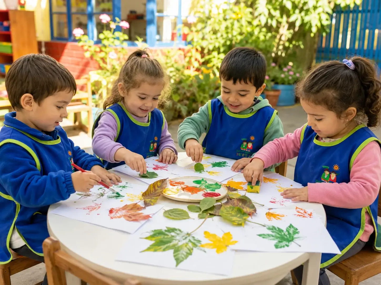 Niños y niñas del nivel Medio Mayor participando en una actividad creativa