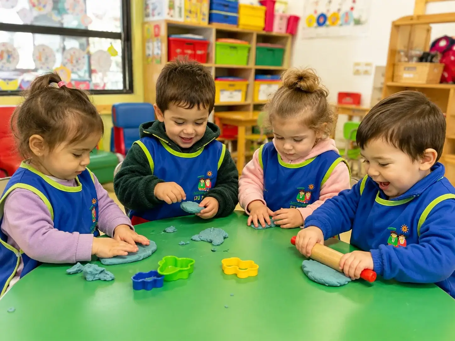 Niños y niñas del nivel Medio Menor participando en una actividad